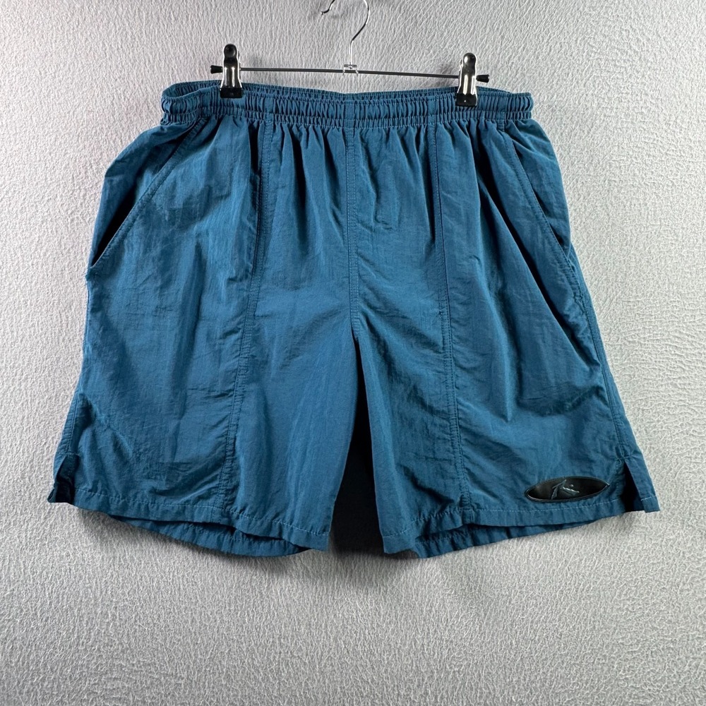 Vintage Rusty Shorts Mens Small Blue Swim Trunks Surf Beach 90s 100% Nylon